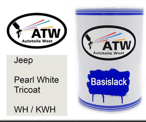 Jeep, Pearl White Tricoat, WH / KWH: 500ml Lackdose, von ATW Autoteile West.